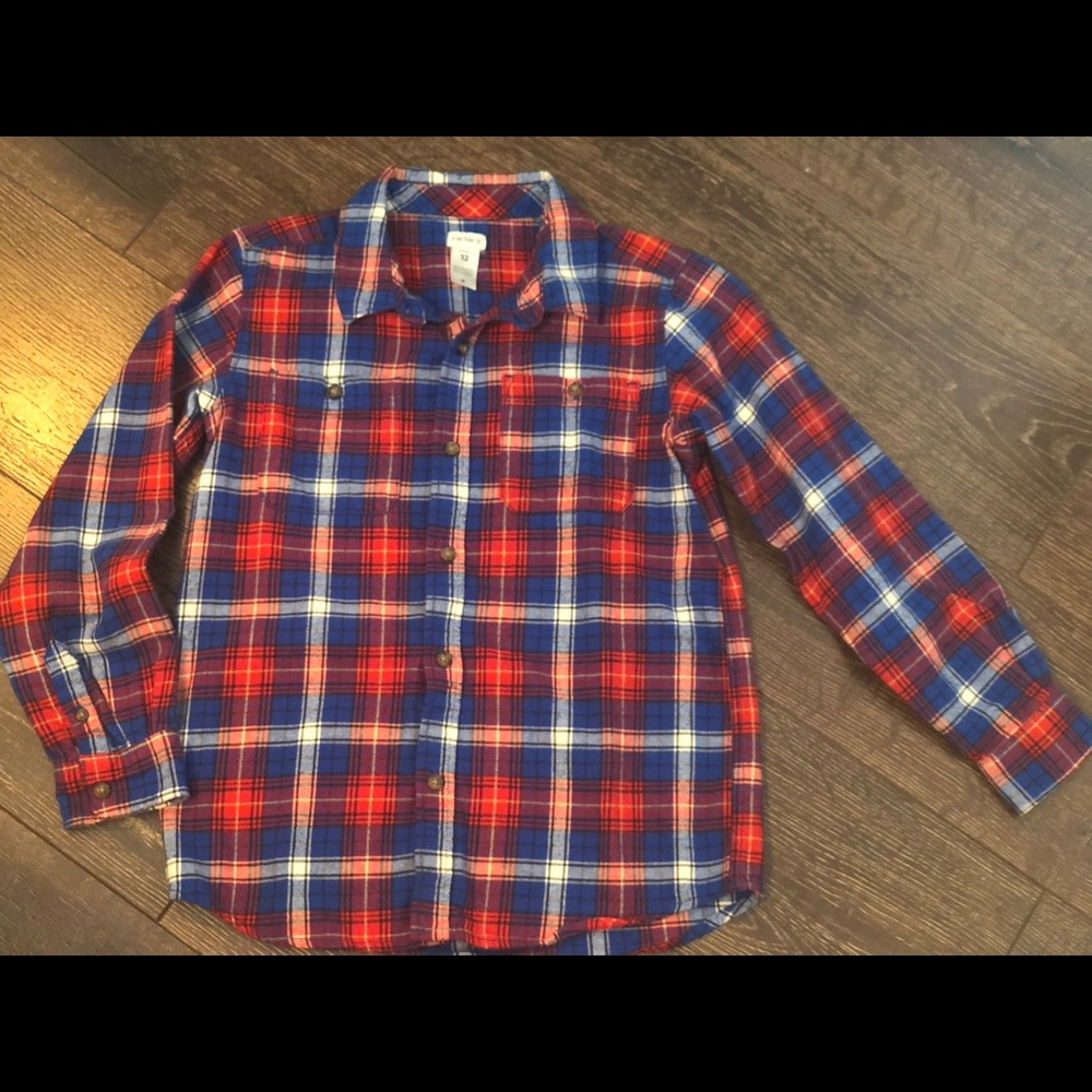 Size 12 Button down Flannel shirt Carter’s Boys
